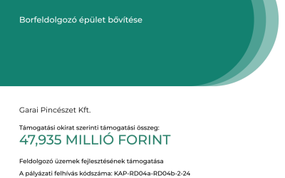 Borfeldolgozó épület bővítése